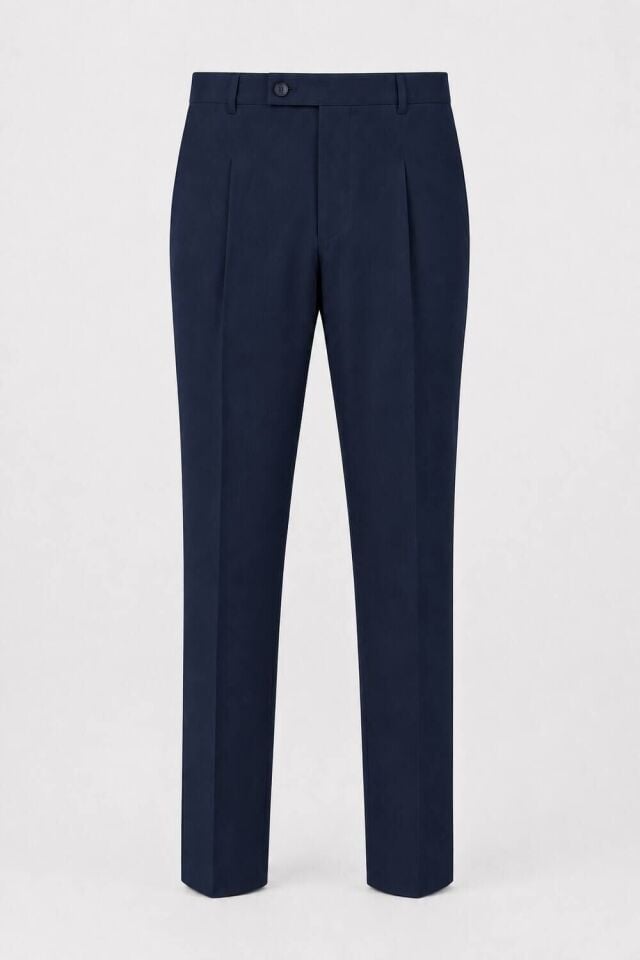 Wodelli Lacivert Erkek Tek Pile Pantolon Regular Fit – Rahat Kalıp, Premium Kumaş