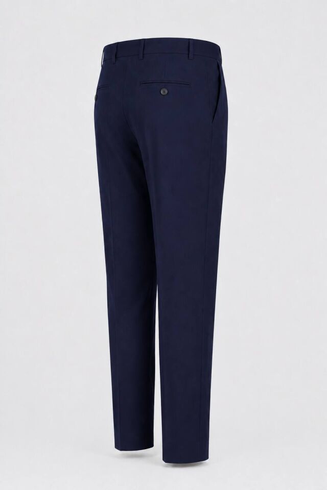 Wodelli Lacivert Erkek Tek Pile Pantolon Regular Fit – Rahat Kalıp, Premium Kumaş