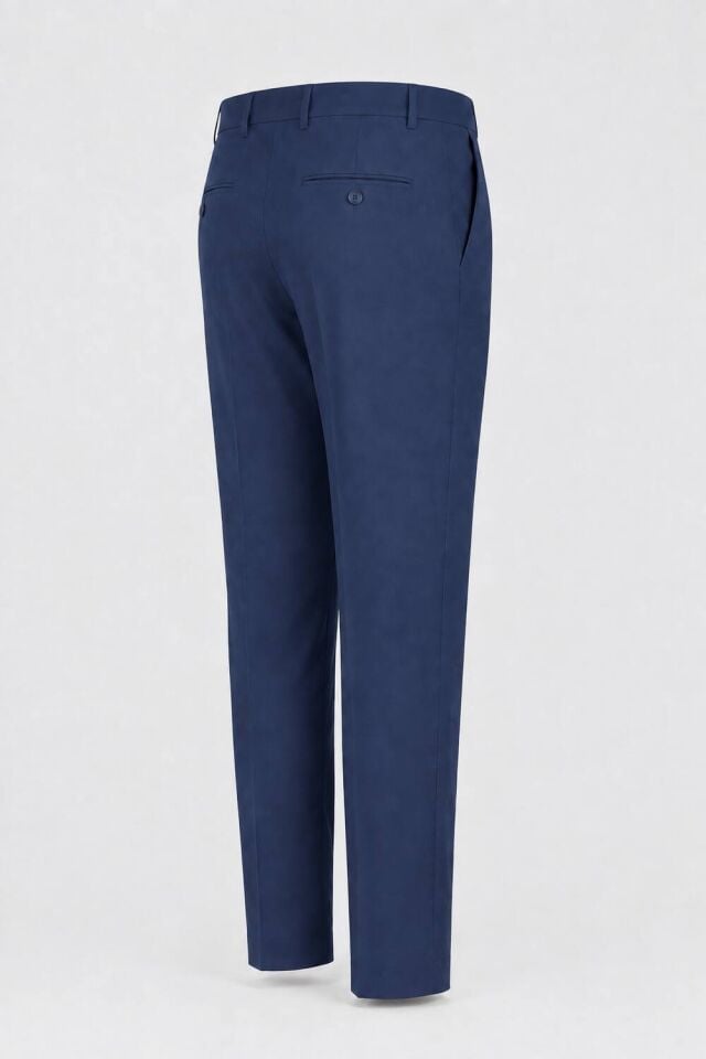 Wodelli Mavi Erkek Tek Pile Pantolon Regular Fit – Rahat Kalıp, Premium Kumaş