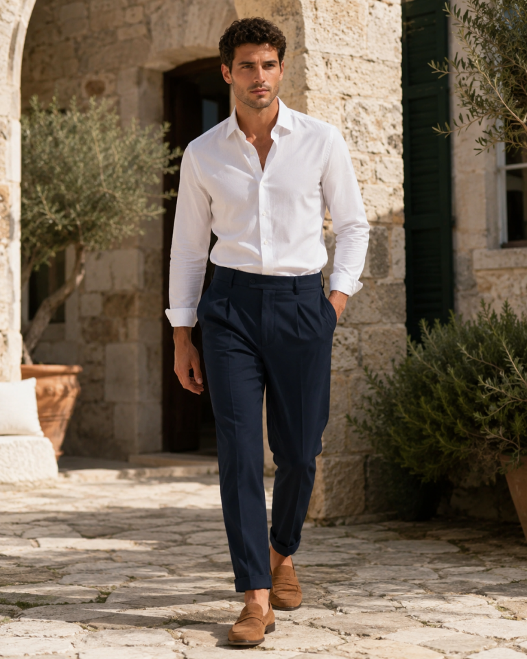 Wodelli Lacivert Relax Fit Pileli Erkek Pantolon – Modern Stil & Rahat Uyum