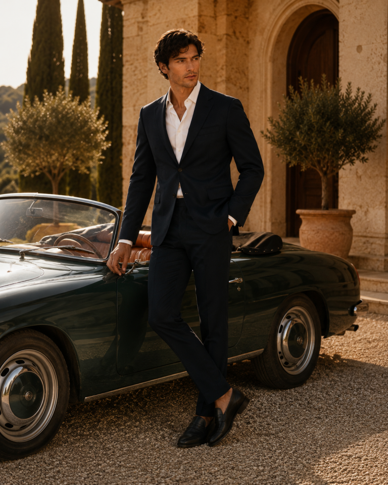 Wodelli %88 Yünlü Siyah Slim Fit Mono Yaka 2’li Premium Takım Elbise
