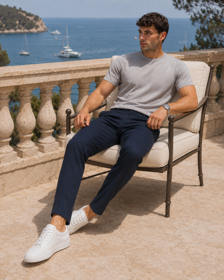 Wodelli Erkek Lacivert Slim Fit Kumaş Pantolon – Premium Kumaş