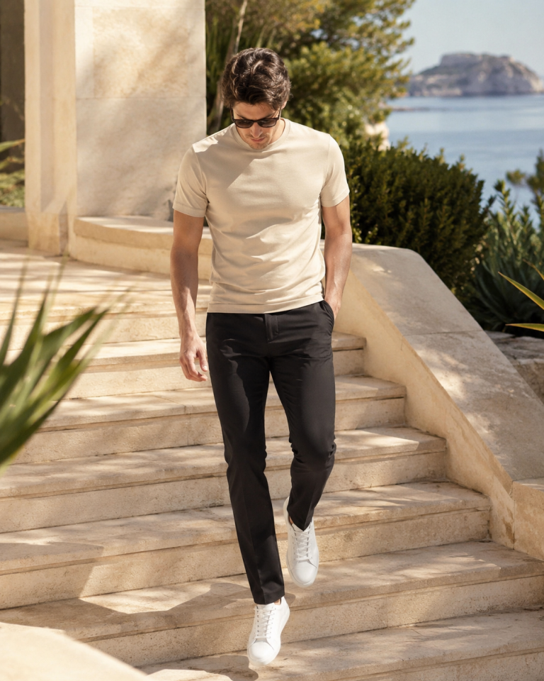 Wodelli Erkek Siyah Slim Fit Kumaş Pantolon – Premium Kumaş