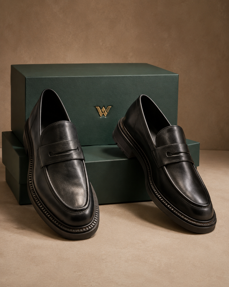 Wodelli Erkek Siyah Loafer Ayakkabı – Kalın Taban Klasik Model